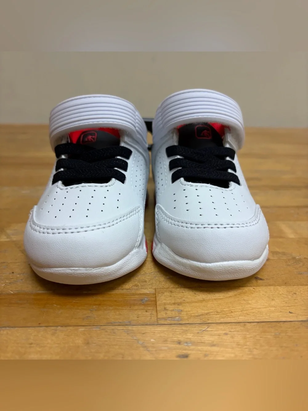 AND1 Baby Boys Athletic Strap Sneakers White Black Red Size 5 NWT